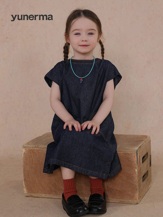 半袖ワンピース thin denim dress【mh0009451】