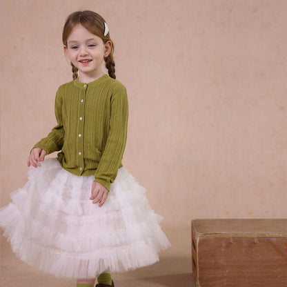 スカート White / 80cm fluffy yarn short skirt【mh0009499】