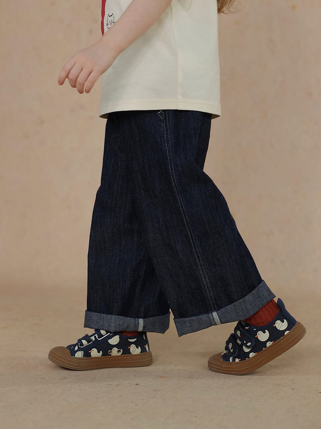 デニムパンツ wide-leg thin straight jeans【mh0009494】