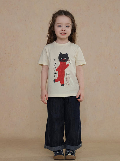 デニムパンツ wide-leg thin straight jeans【mh0009494】