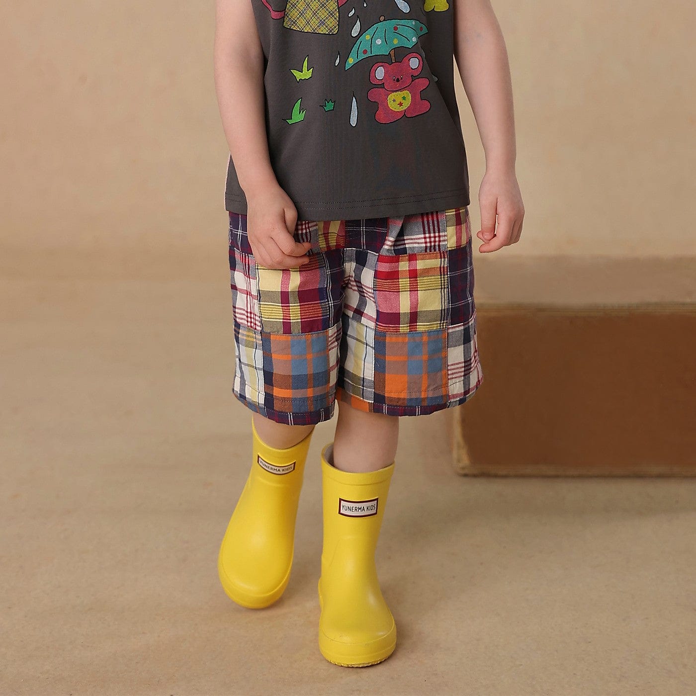 ベビー用靴 Yellow / 22 yards colorful mid-tube rain boots【mh0009460】