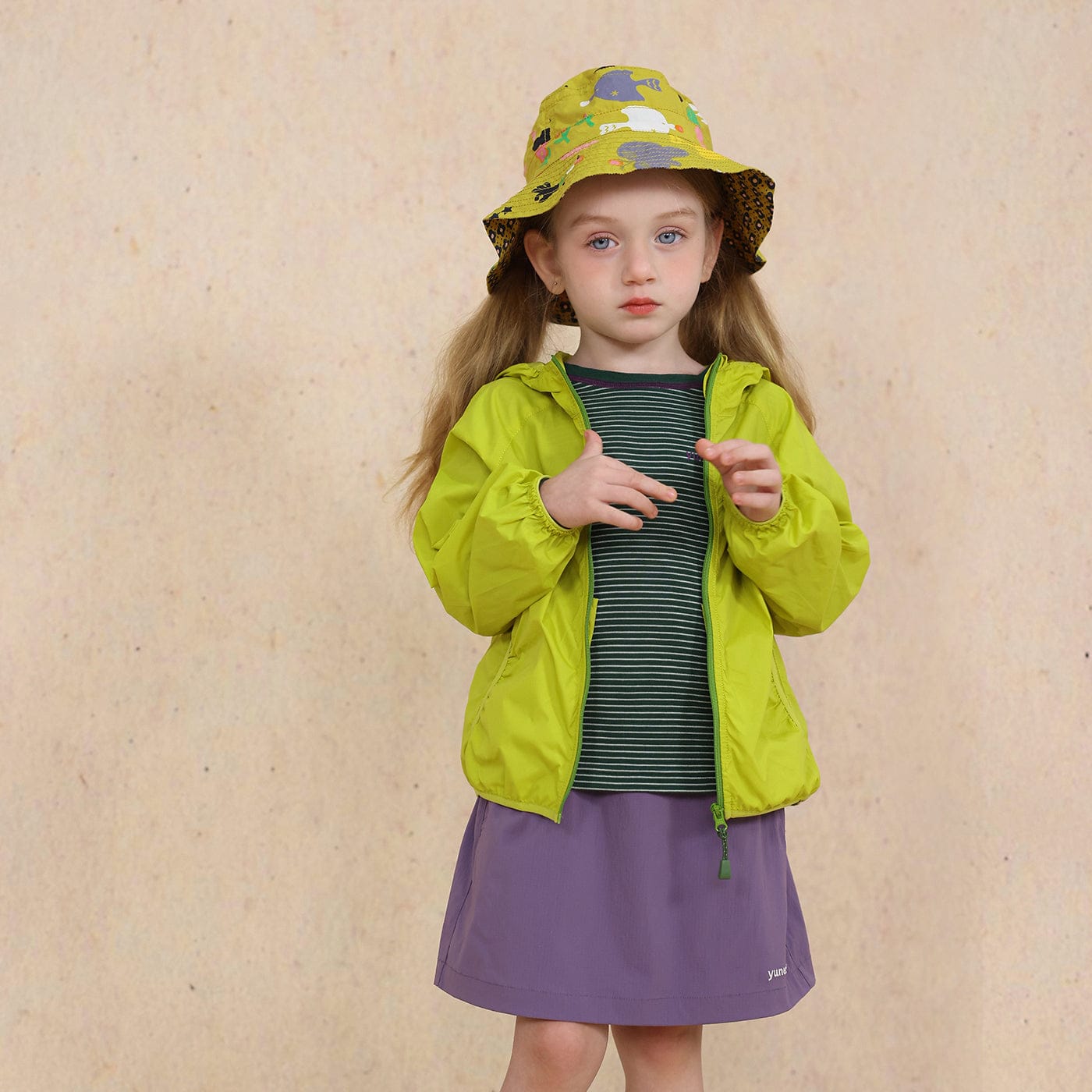 ベビー用帽子 Yellow Flower children's model / One Size double-sided printed sun hat【mh0009470】