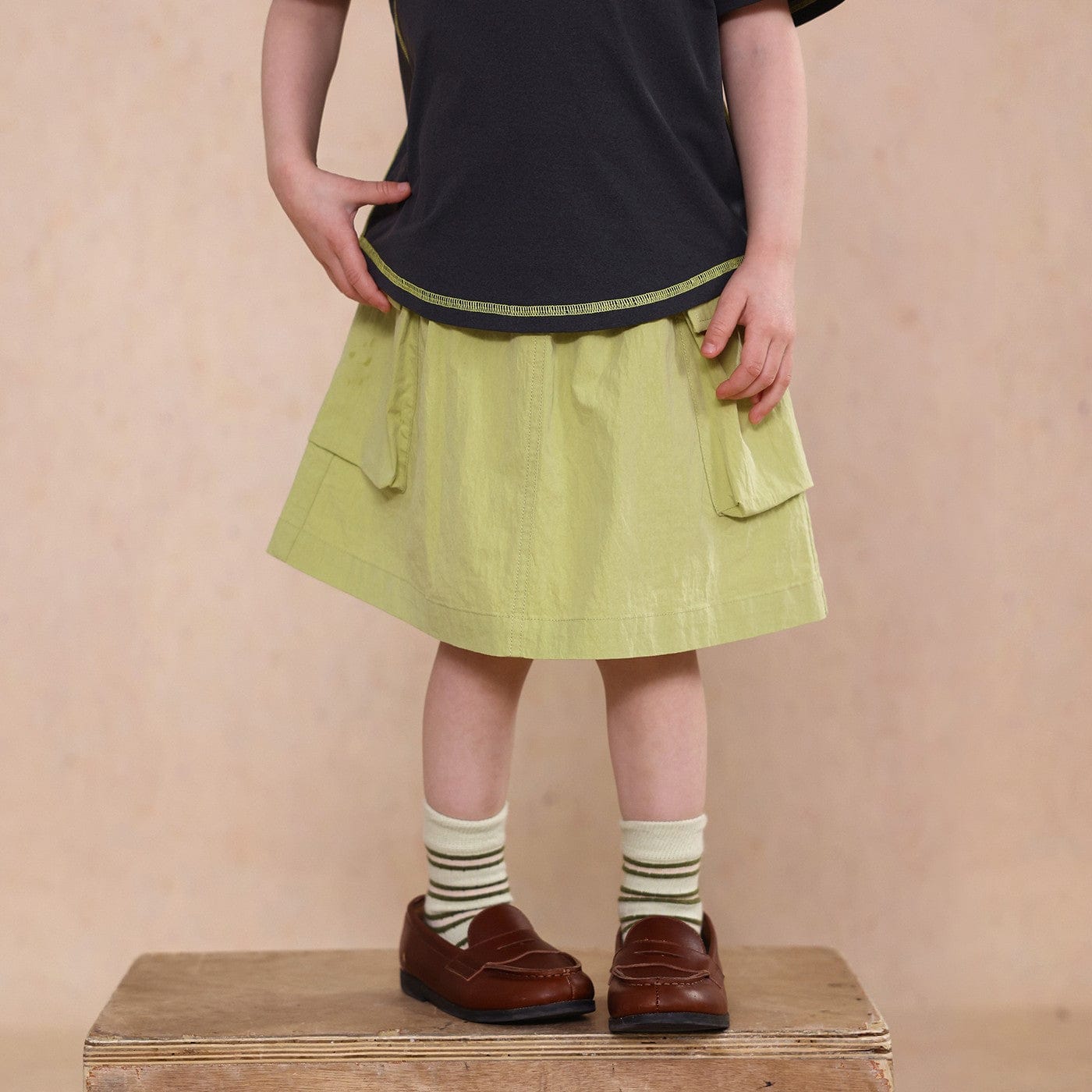 スカート Yellow Green / 80cm casual short skirt【mh0009503】