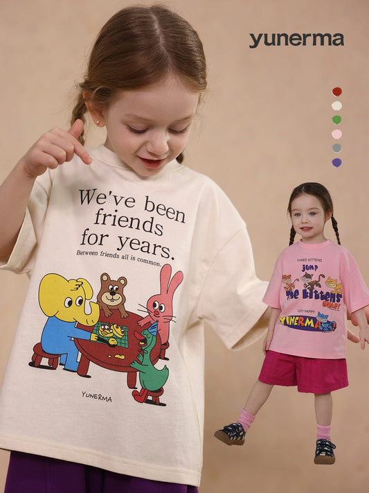 半袖Tシャツ cute cartoon short-sleeved T-shirt【mh0009468】