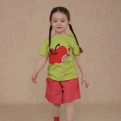 半袖Tシャツ Green / 80cm cartoon short-sleeved T-shirt【mh0009465】