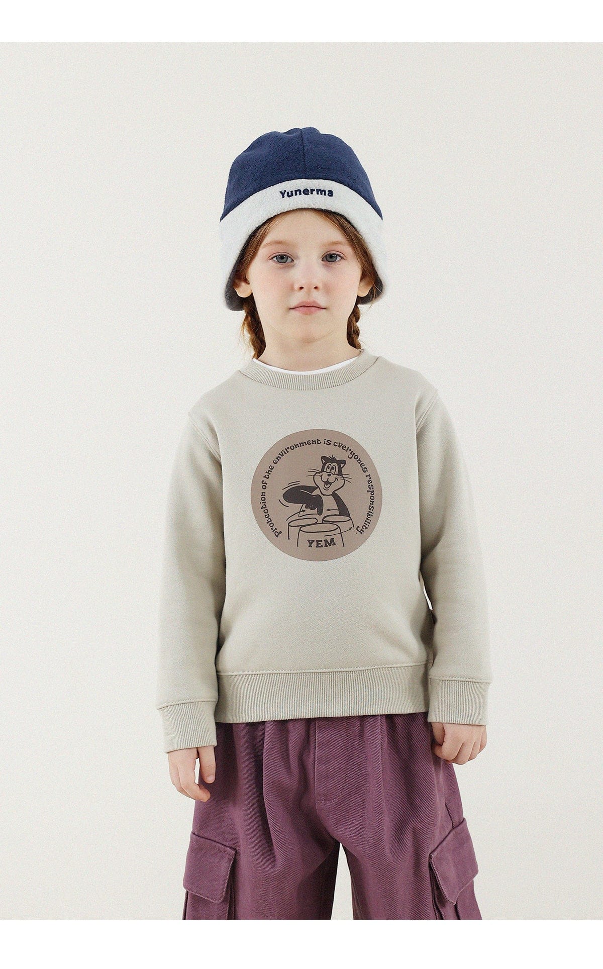 長袖Tシャツ 長袖スウェットシャツ 裏起毛 プリント クルーネック 暖か【mh0011342】