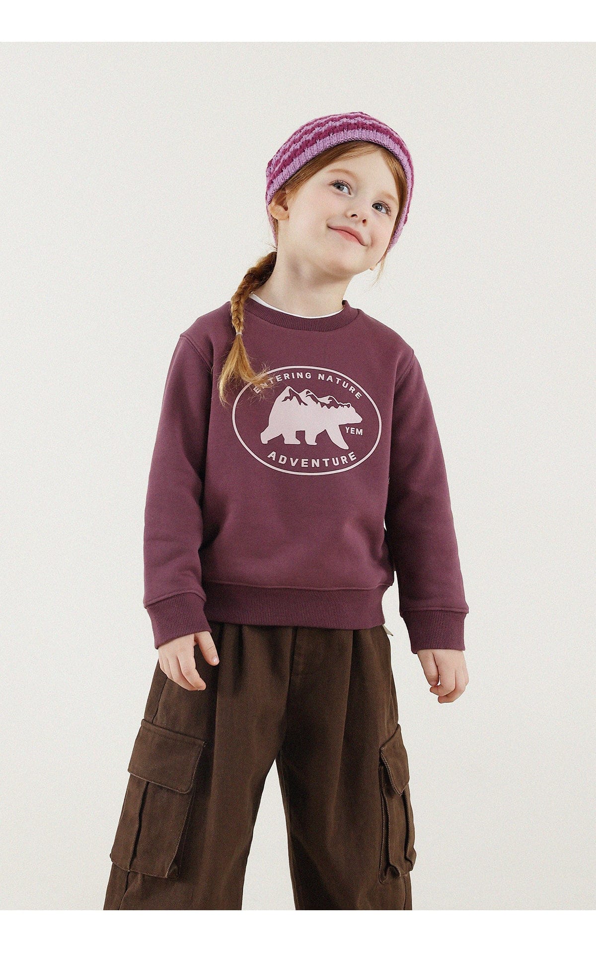 長袖Tシャツ 長袖スウェットシャツ 裏起毛 プリント クルーネック 暖か【mh0011342】