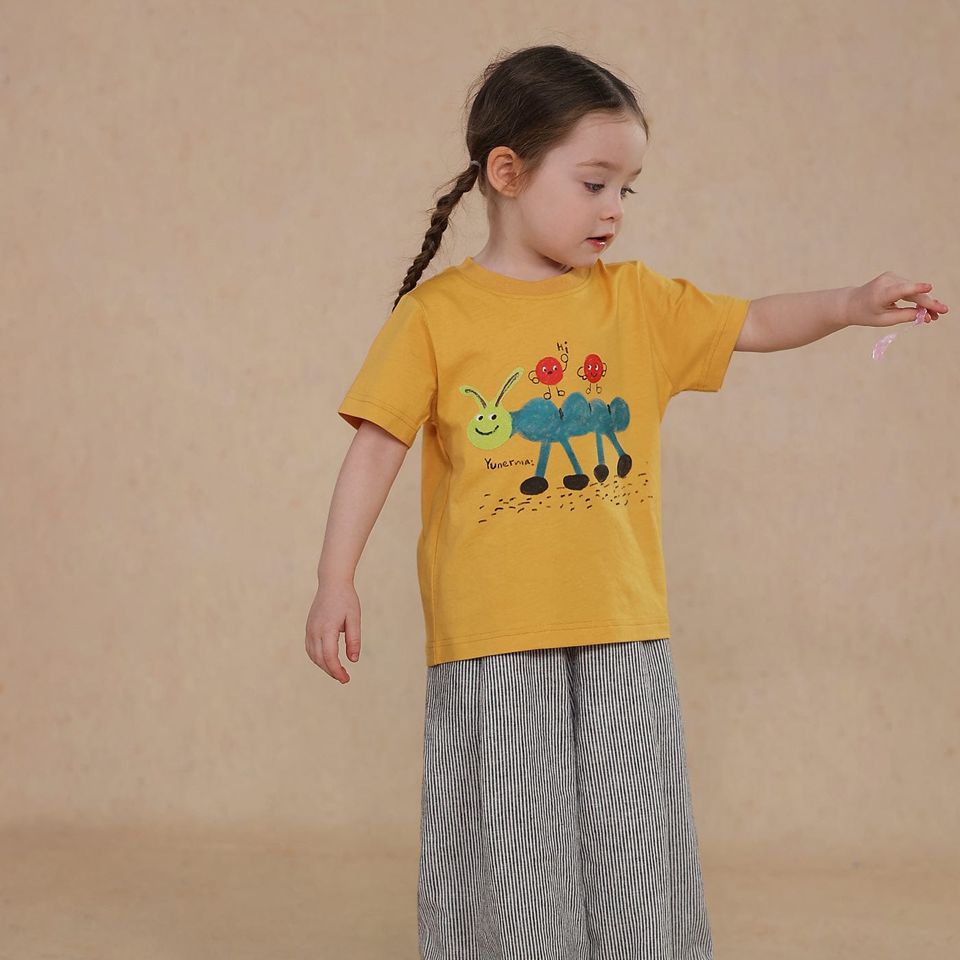 半袖Tシャツ Yellow / 80cm cartoon short-sleeved T-shirt【mh0009465】