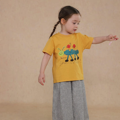 半袖Tシャツ Yellow / 80cm cartoon short-sleeved T-shirt【mh0009465】