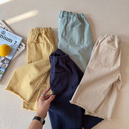 Zebra Embroidery Cotton Pants ゼブラ刺繍 コットン ワイドパンツ【mh0012469】 ADbaby ロングパンツ・スウェットパンツ