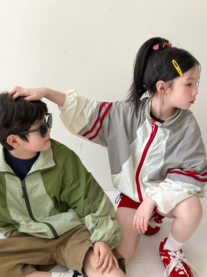 Zipper Sun Protection Jacket ライトアウター ブルゾン【mh0013123】 KUMAI.KIDS ショートコート・ジャケット・ジャンパー