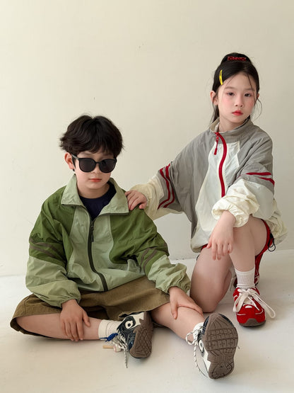 Zipper Sun Protection Jacket ライトアウター ブルゾン【mh0013123】 KUMAI.KIDS ショートコート・ジャケット・ジャンパー