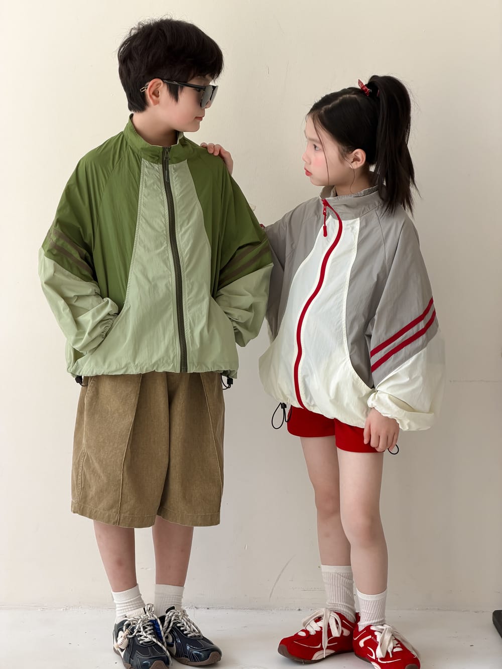 Zipper Sun Protection Jacket ライトアウター ブルゾン【mh0013123】 KUMAI.KIDS ショートコート・ジャケット・ジャンパー