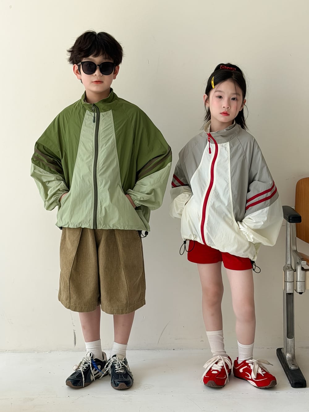 Zipper Sun Protection Jacket ライトアウター ブルゾン【mh0013123】 KUMAI.KIDS ショートコート・ジャケット・ジャンパー