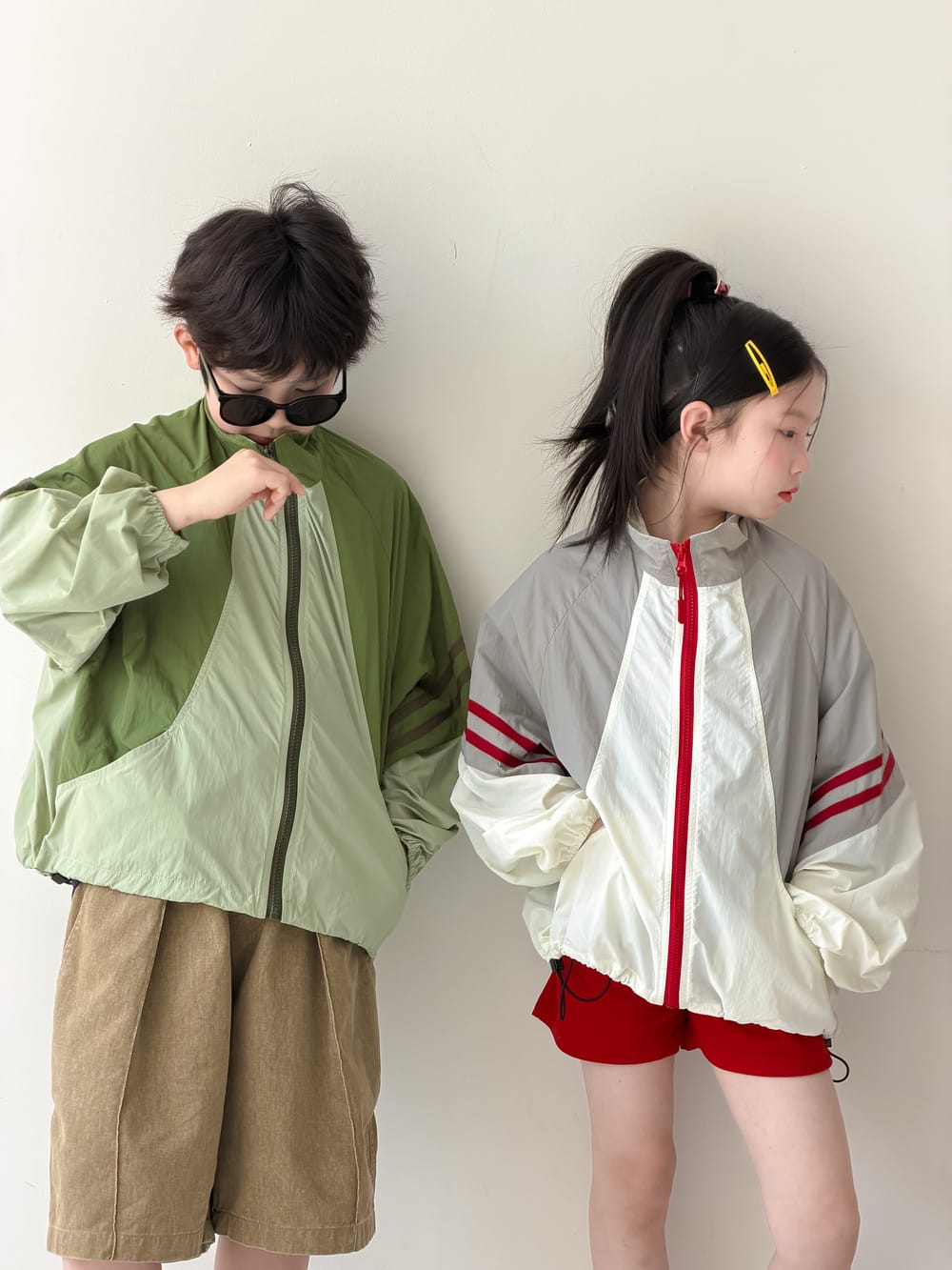 Zipper Sun Protection Jacket ライトアウター ブルゾン【mh0013123】 KUMAI.KIDS ショートコート・ジャケット・ジャンパー