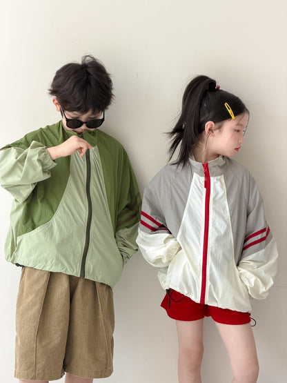 Zipper Sun Protection Jacket ライトアウター ブルゾン【mh0013123】 KUMAI.KIDS ショートコート・ジャケット・ジャンパー