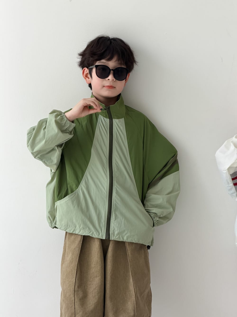 Zipper Sun Protection Jacket ライトアウター ブルゾン【mh0013123】 KUMAI.KIDS ショートコート・ジャケット・ジャンパー