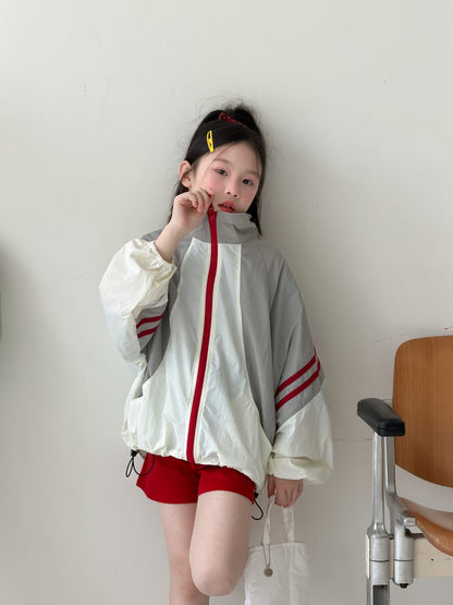 Zipper Sun Protection Jacket ライトアウター ブルゾン【mh0013123】 KUMAI.KIDS ショートコート・ジャケット・ジャンパー