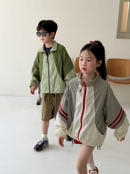 Zipper Sun Protection Jacket ライトアウター ブルゾン【mh0013123】 KUMAI.KIDS ショートコート・ジャケット・ジャンパー