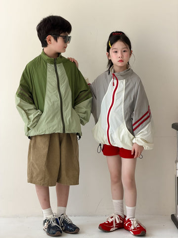 Zipper Sun Protection Jacket ライトアウター ブルゾン【mh0013123】 KUMAI.KIDS ショートコート・ジャケット・ジャンパー