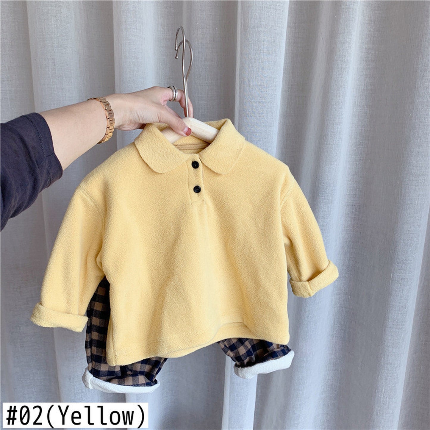 -キッズ フリース ポロシャツ【mh0000267】 - mamahalo shop - 長袖シャツ・ブラウス -  べビー服 - 子供服 - 男の子 - 女の子