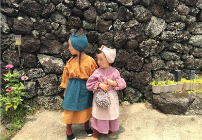 -キッズ コットンリネン ワンピース【mh0000321】 - mamahalo shop - 長袖ワンピース -  べビー服 - 子供服 - 男の子 - 女の子