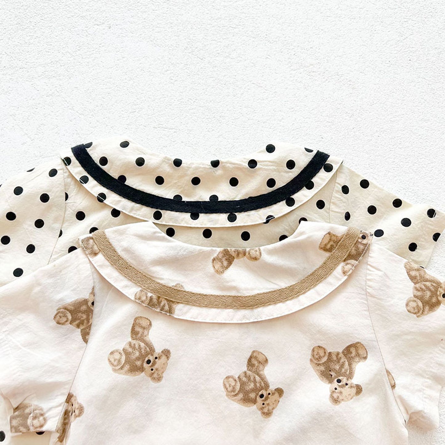 -☺︎ ベビー くま みずたま 半袖 ロンパース - mamahalo shop - 半袖ロンパース -  べビー服 - 子供服 - 男の子 - 女の子