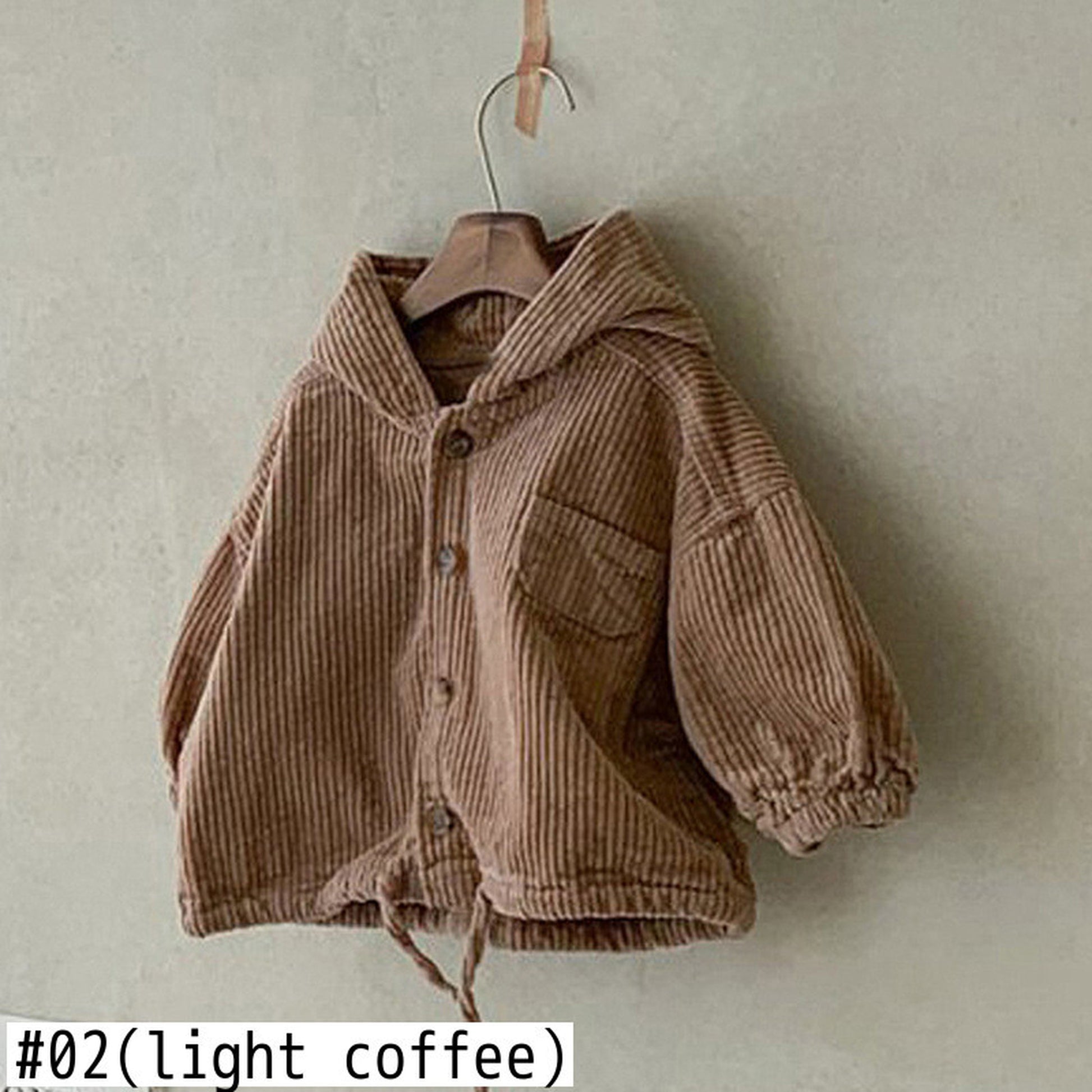 -キッズ コーデュロイ デニム フーディ トップス ジャケット【mh0000353】 - mamahalo shop - ショートコート・ジャケット・ジャンパー -  べビー服 - 子供服 - 男の子 - 女の子