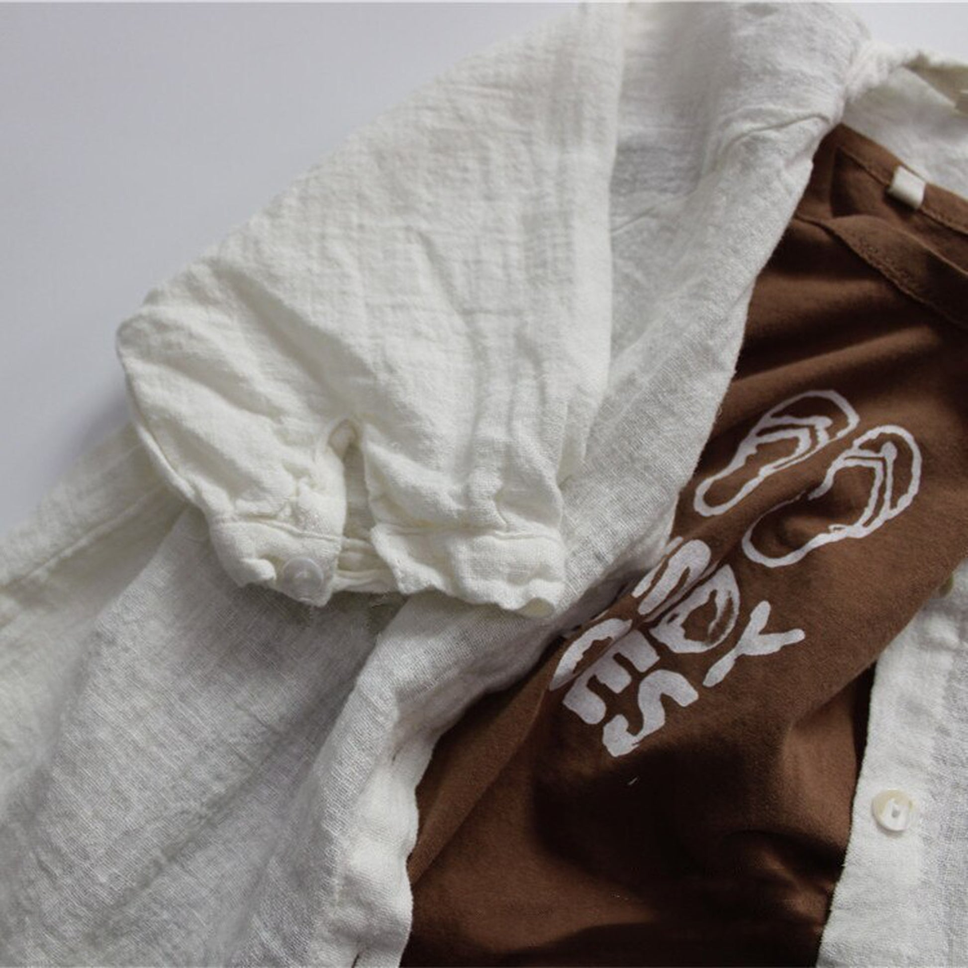 -キッズ 薄手シャツ オーバーシャツ - mamahalo shop - 半袖シャツ・ブラウス -  べビー服 - 子供服 - 男の子 - 女の子