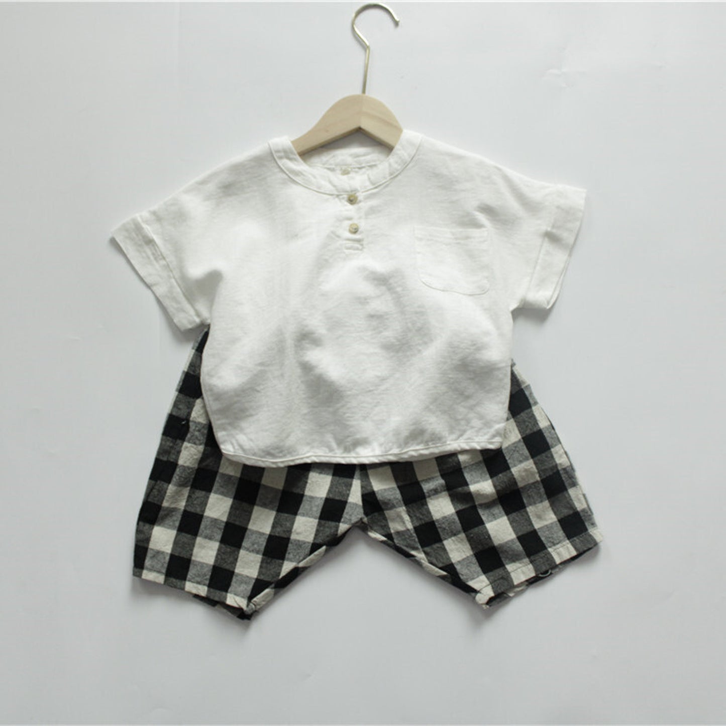 -キッズ チェック サマー パンツ - mamahalo shop - ハーフパンツ・ショートパンツ -  べビー服 - 子供服 - 男の子 - 女の子