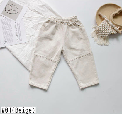 -キッズ コットンリネン パンツ【mh0000220】 - mamahalo shop - ロングパンツ・スウェットパンツ -  べビー服 - 子供服 - 男の子 - 女の子