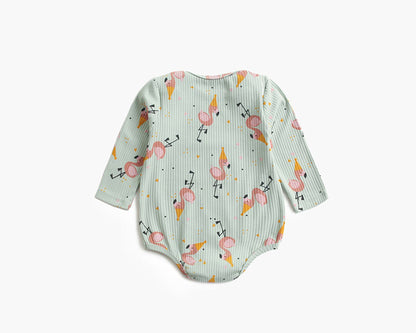 -ベビー ポテト くるま プリント 長袖 ロンパース【mh0000468】 - mamahalo shop - 長袖ロンパース -  べビー服 - 子供服 - 男の子 - 女の子