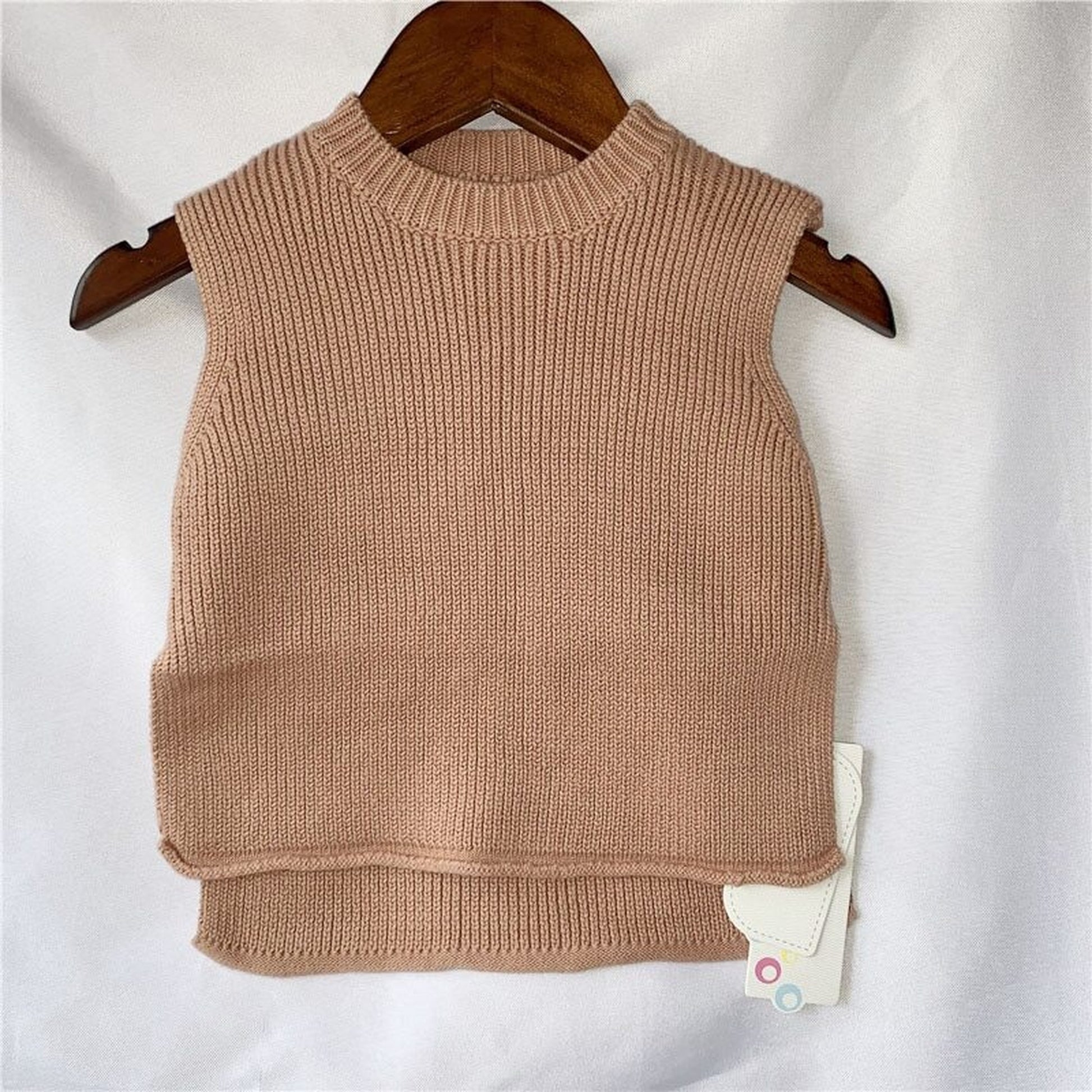 -ベビー ニット サイドオープン ベスト【mh0000314】 - mamahalo shop - ベスト -  べビー服 - 子供服 - 男の子 - 女の子