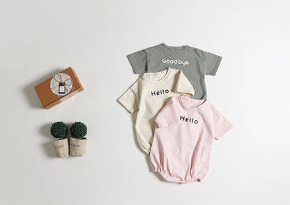 -ベビー HELLO  半袖 ロンパース【mh0000562】 - mamahalo shop - 半袖ロンパース -  べビー服 - 子供服 - 男の子 - 女の子