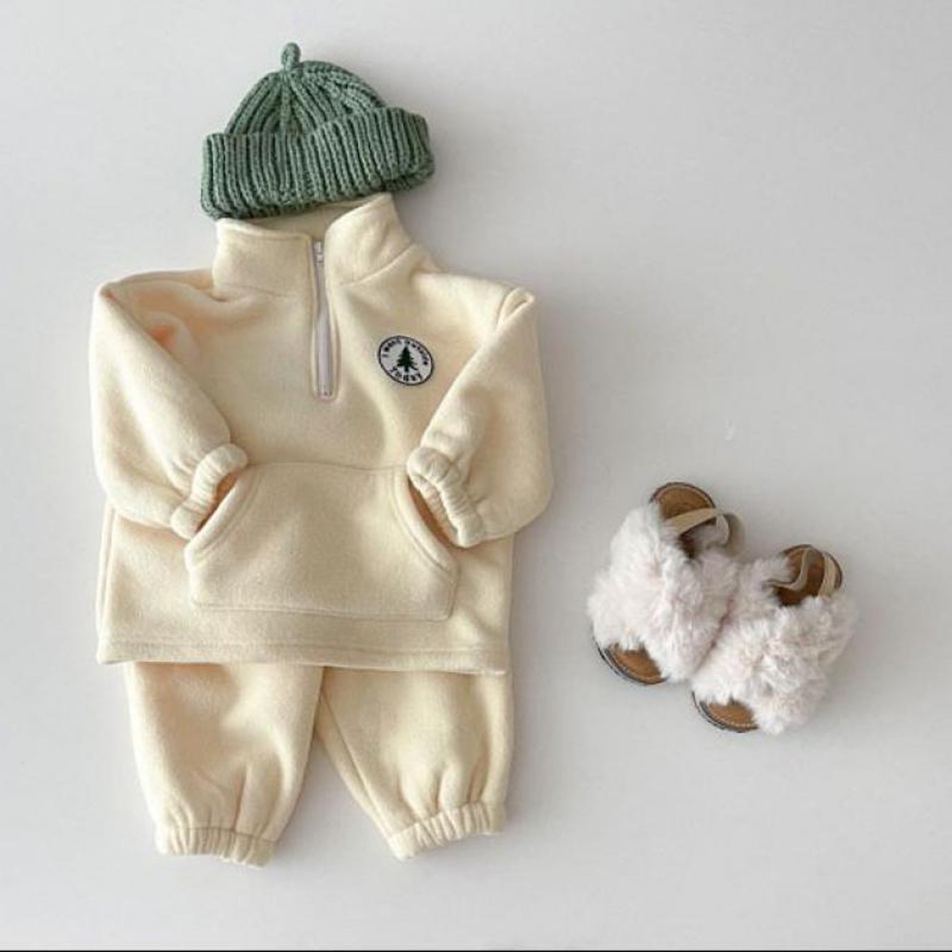 -ベビー キッズ セットアップ フリース スウェットトップス パンツ【mh0000238】 - mamahalo shop - 長袖セットアップ -  べビー服 - 子供服 - 男の子 - 女の子