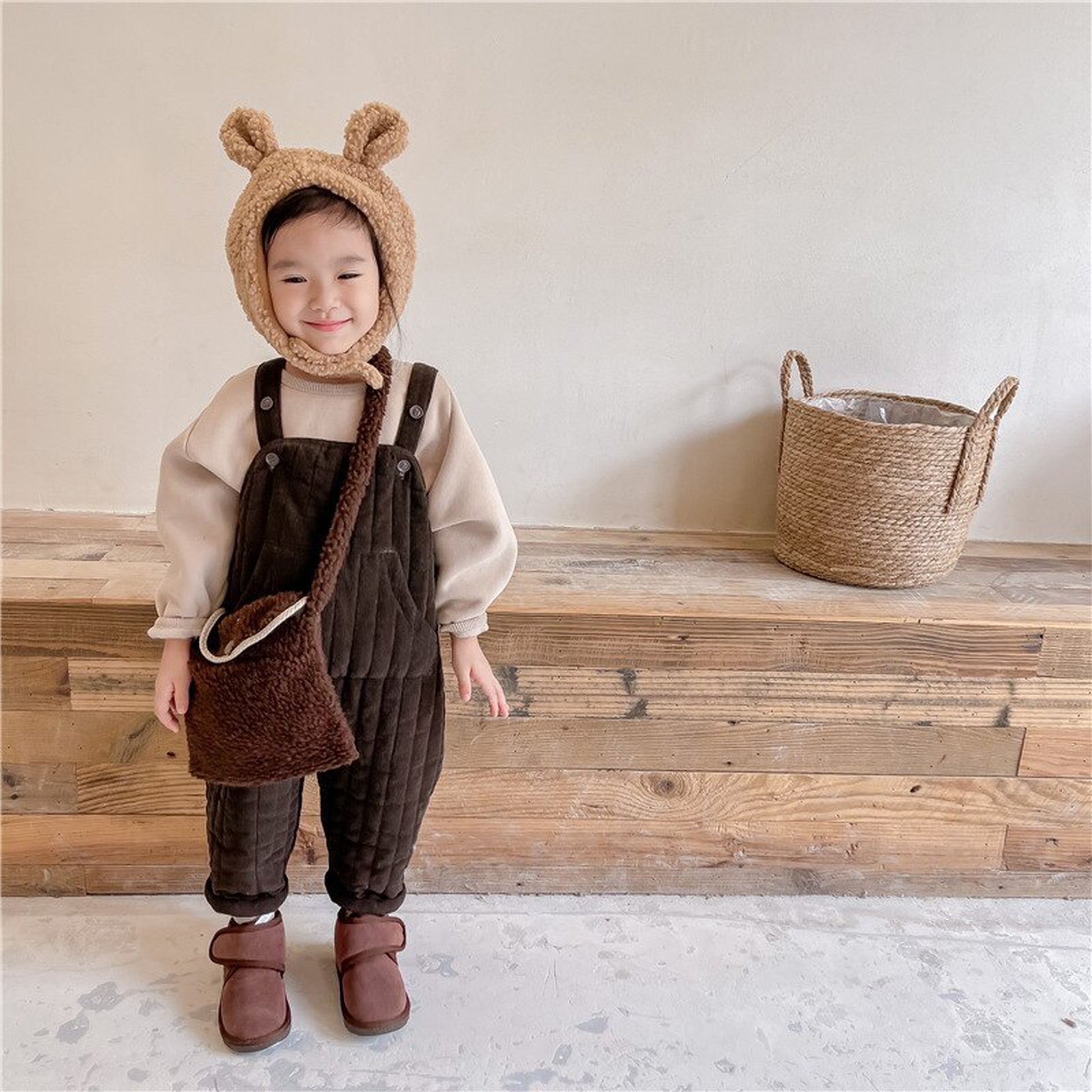 -キッズ コーデュロイ キルティング サロペット サスパンツ【mh0000254】 - mamahalo shop - オーバーオール -  べビー服 - 子供服 - 男の子 - 女の子