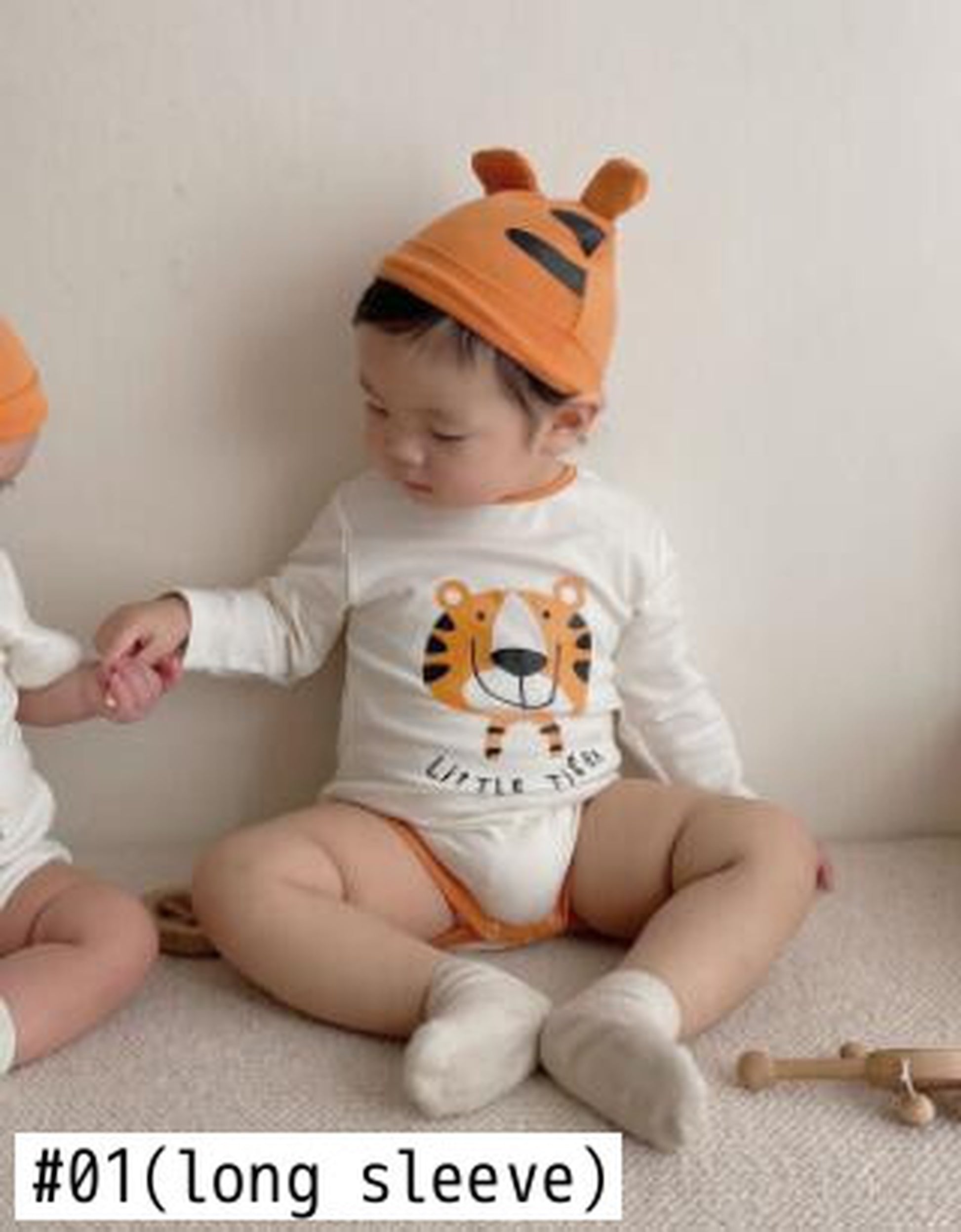 -ベビー タイガー 虎 長袖 半袖 しっぽ付き ロンパース【mh0000711】 - mamahalo shop - 半袖ロンパース -  べビー服 - 子供服 - 男の子 - 女の子