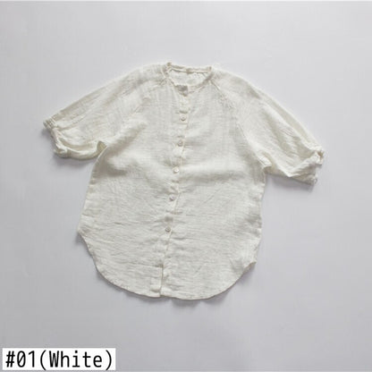 -キッズ 薄手シャツ オーバーシャツ - mamahalo shop - 半袖シャツ・ブラウス -  べビー服 - 子供服 - 男の子 - 女の子