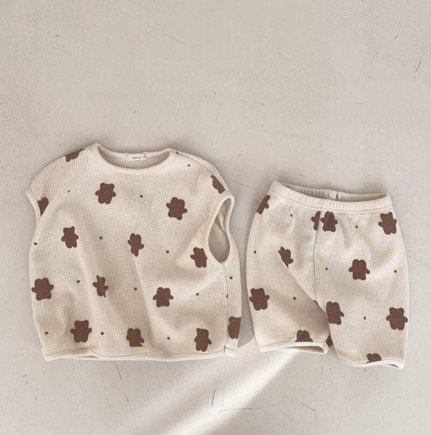 -キッズ くま セットアップ【mh0000448】 - mamahalo shop - ノースリーブセットアップ -  べビー服 - 子供服 - 男の子 - 女の子