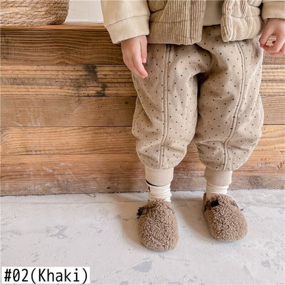 -キッズ みずたまドット 厚手 パンツ【mh0000255】 - mamahalo shop - ロングパンツ・スウェットパンツ -  べビー服 - 子供服 - 男の子 - 女の子