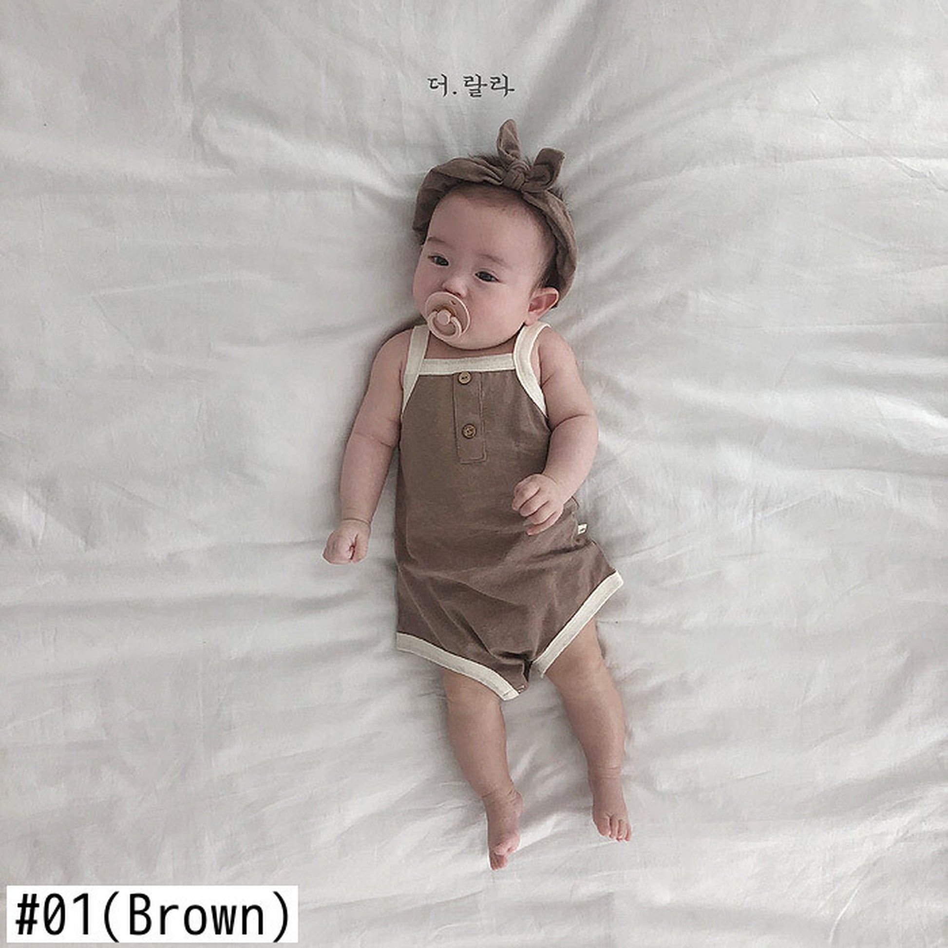 -ベビーロンパース キャミソールボディスーツ タンクロンパース 3カラー【mh0000535】 - mamahalo shop - ノースリーブロンパース -  べビー服 - 子供服 - 男の子 - 女の子