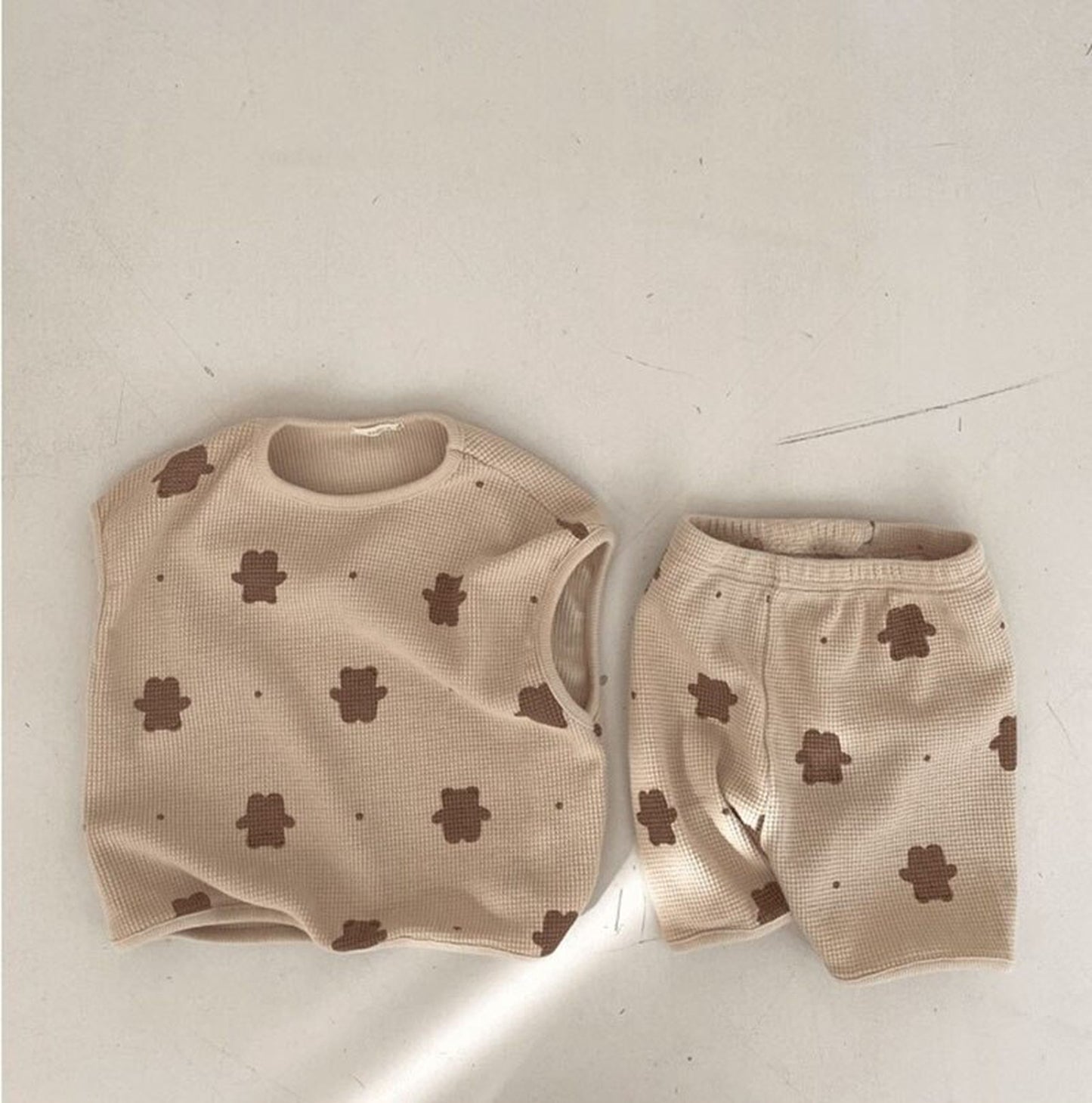 -キッズ くま セットアップ【mh0000448】 - mamahalo shop - ノースリーブセットアップ -  べビー服 - 子供服 - 男の子 - 女の子