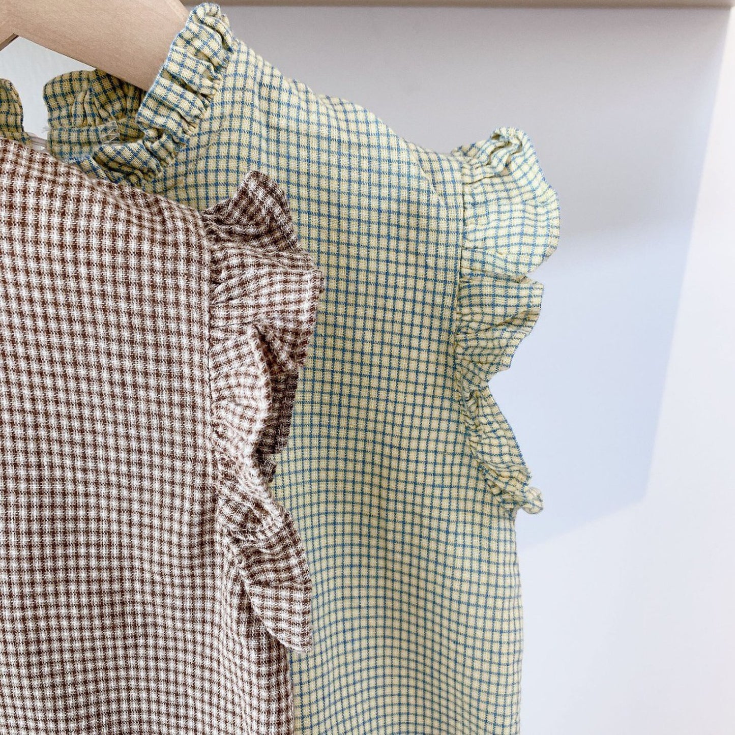 -キッズ ギンガムチェック ノースリーブ トップス - mamahalo shop - タンクトップ・キャミソール・ノースリーブトップス -  べビー服 - 子供服 - 男の子 - 女の子