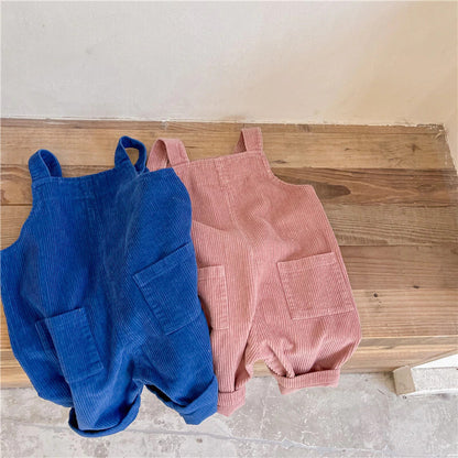 -キッズ コーデュロイ オーバーオール サロペット パンツ【mh0000399】 - mamahalo shop - オーバーオール -  べビー服 - 子供服 - 男の子 - 女の子