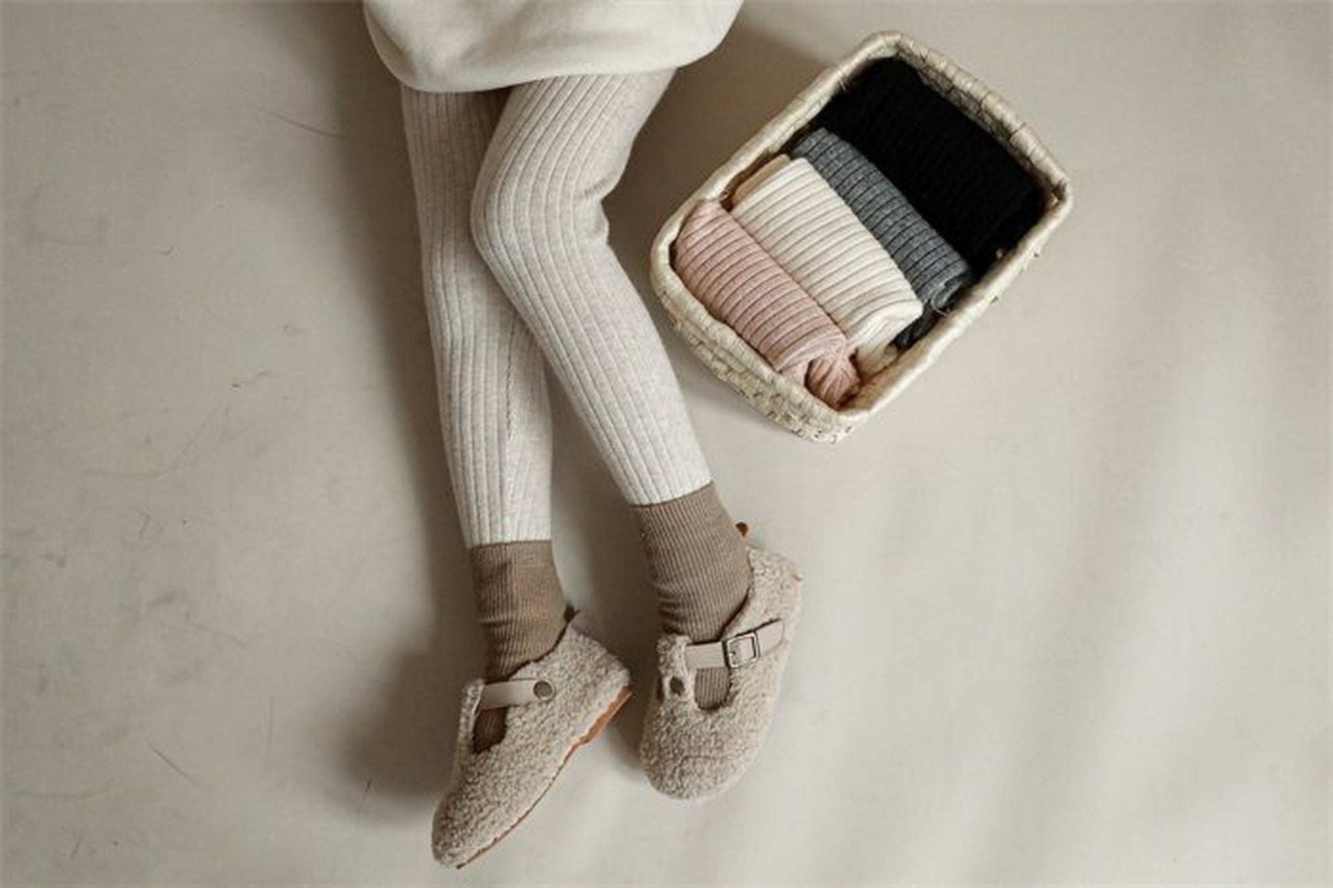 -キッズ リブニット レギンス パンツ【mh0000216】 - mamahalo shop - レギンスパンツ -  べビー服 - 子供服 - 男の子 - 女の子