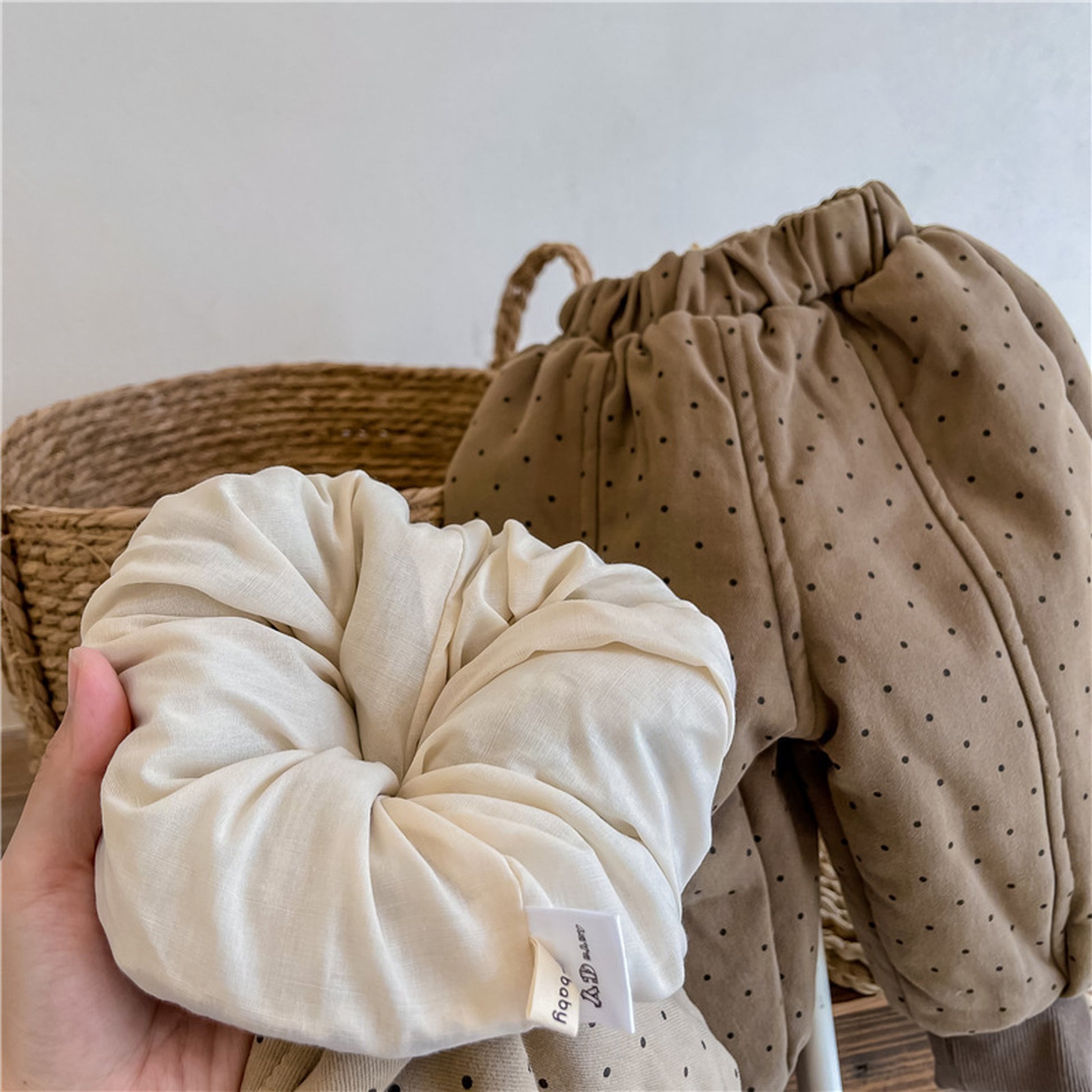 -キッズ みずたまドット 厚手 パンツ【mh0000255】 - mamahalo shop - ロングパンツ・スウェットパンツ -  べビー服 - 子供服 - 男の子 - 女の子