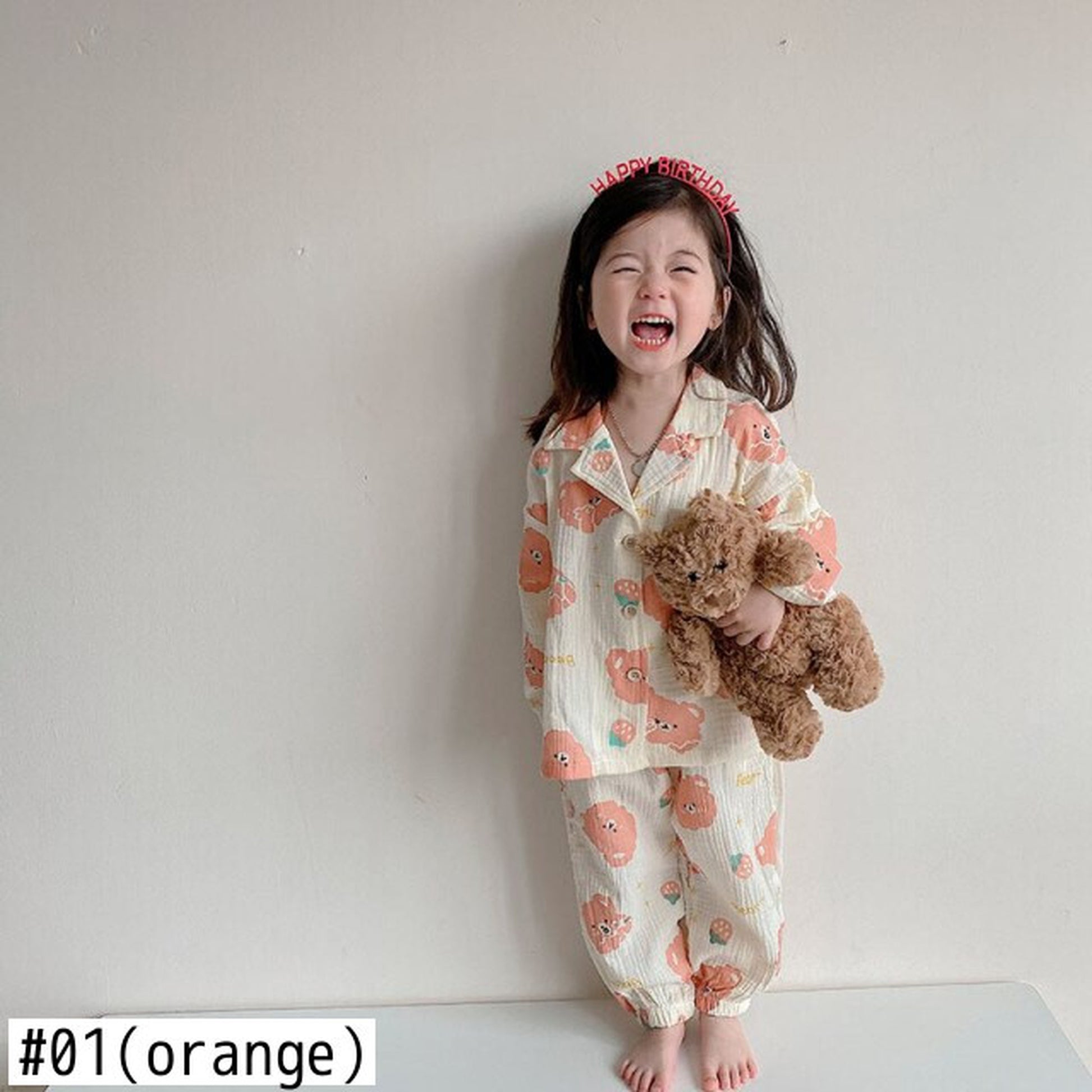 -キッズ くま ベア 長袖 パジャマ セット - mamahalo shop - 長袖パジャマ -  べビー服 - 子供服 - 男の子 - 女の子