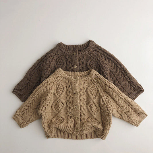 -キッズ ニット カーディガン【mh0000297】 - mamahalo shop - ニット・セーター -  べビー服 - 子供服 - 男の子 - 女の子