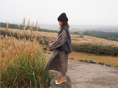 -キッズ チェック ワンピース【mh0000324】 - mamahalo shop - 長袖ワンピース -  べビー服 - 子供服 - 男の子 - 女の子