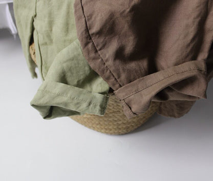 -キッズ コットンリネン パンツ【mh0000534】 - mamahalo shop - ロングパンツ・スウェットパンツ -  べビー服 - 子供服 - 男の子 - 女の子